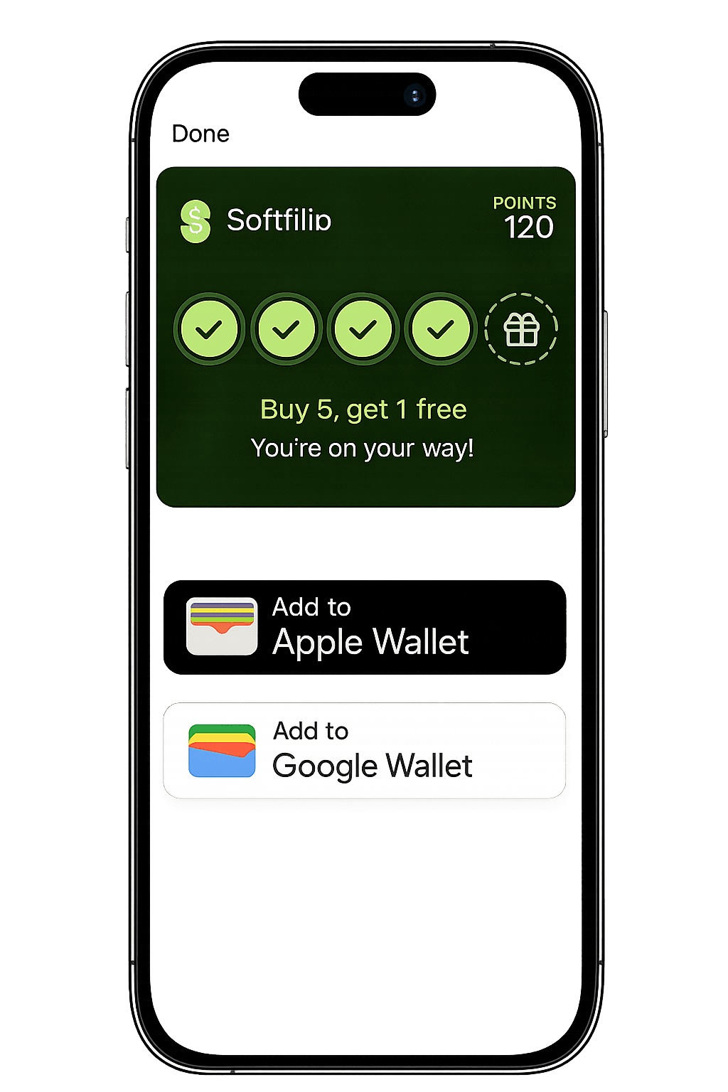 Card saved to Wallet